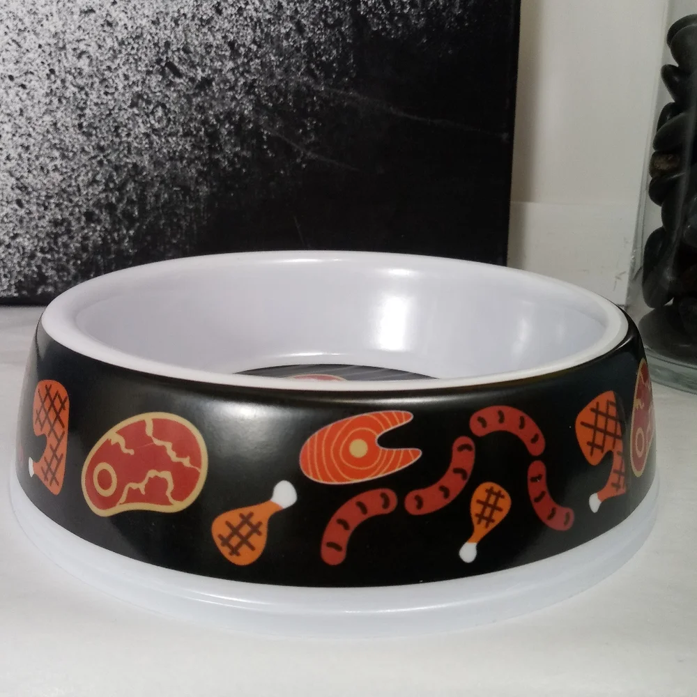🔥4/$20 Dog Bowl NEW Meat Design Grill Food